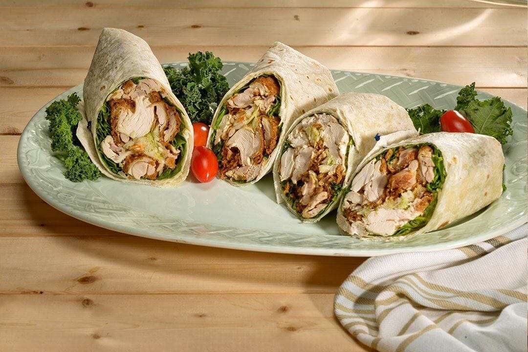 Skinless Southern Fried Chicken Wrap with Coleslaw
