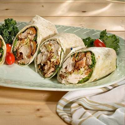 Skinless Southern Fried Chicken Wrap with Coleslaw