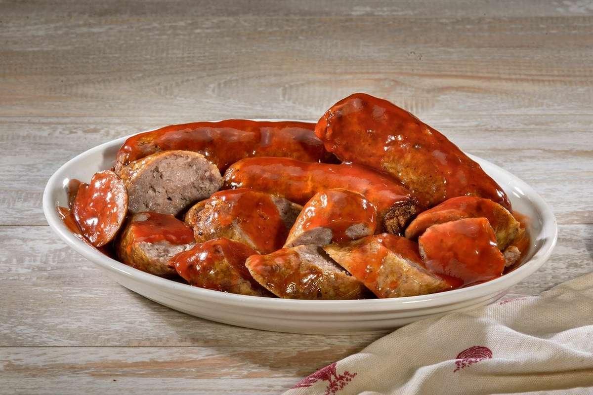 Homemade Sausage in Barbeque Sauce