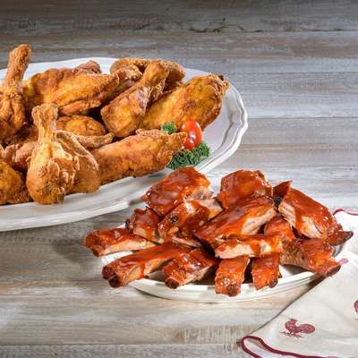 Large Chicken & Rib Combo – Skinless Southern Fried
